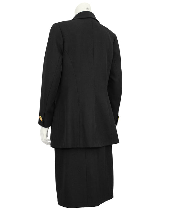 Black Double Breasted Skirt Suit from Collection 29