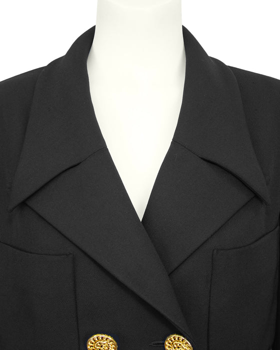 Black Double Breasted Skirt Suit from Collection 29