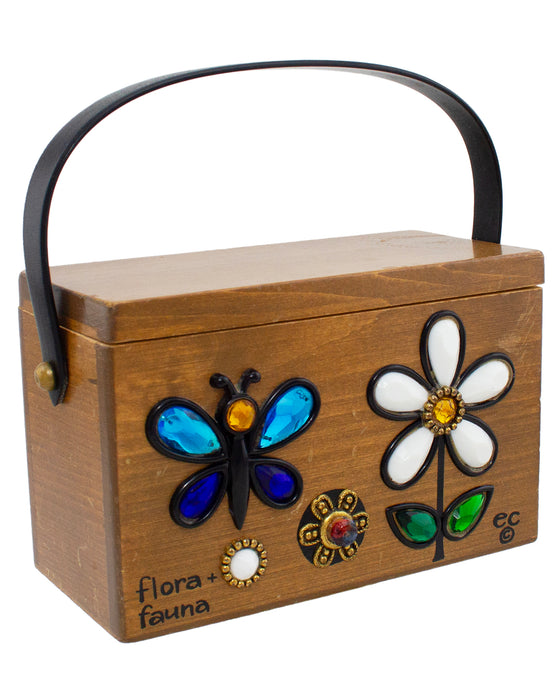 Flora and Fauna Wood Handbag