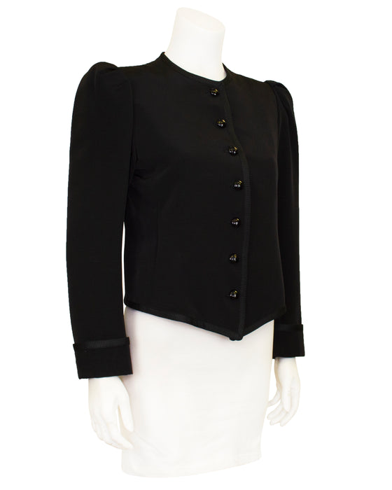 Black Cordé Cropped Jacket