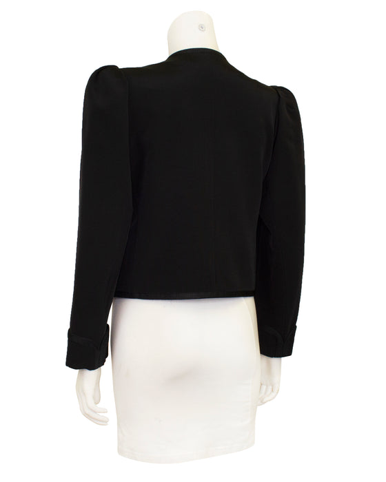 Black Cordé Cropped Jacket