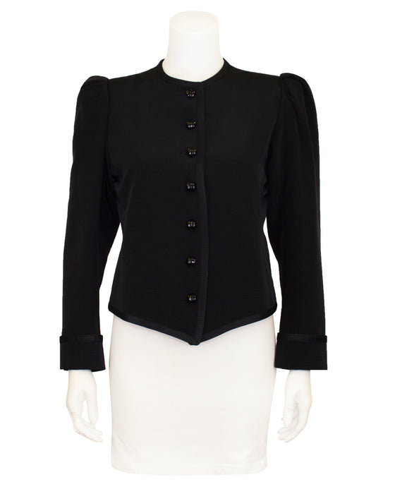 Black Cordé Cropped Jacket