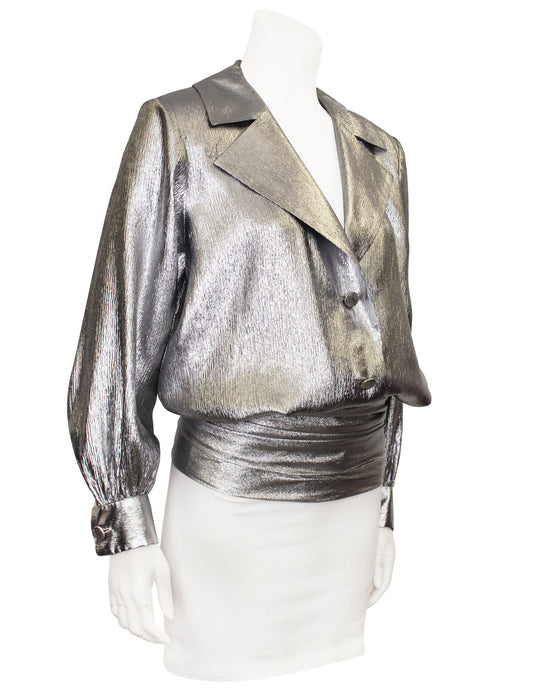 Silver Lame Shirt & Cummerbund