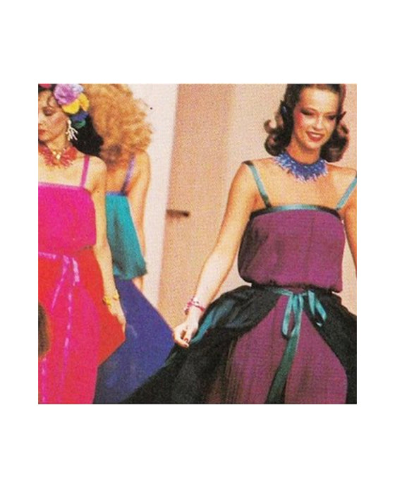 Purple Pleated and Silk Ensemble