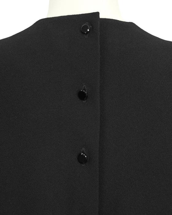 Black Wool Ensemble with Trim