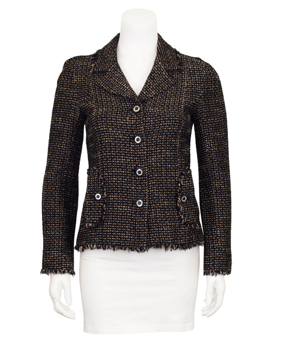 Black and Brown 2003 RTW Tweed Blazer