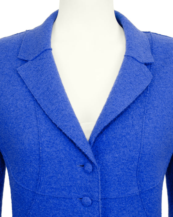 Blue Fall 1999 Felted Wool Fitted Jacket