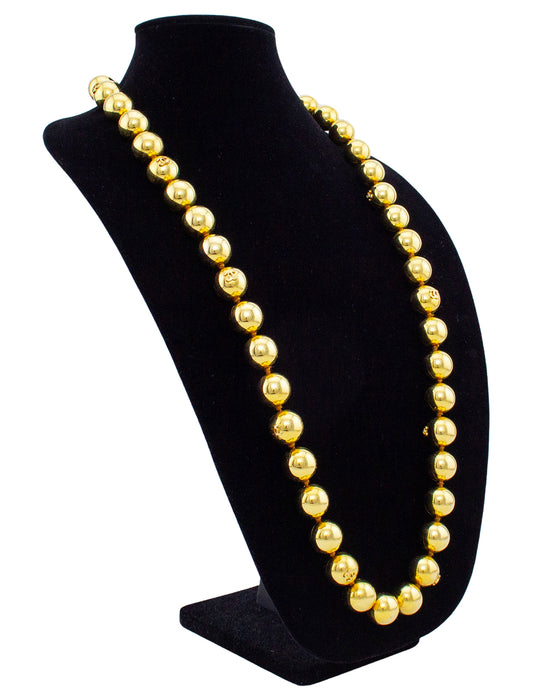 1988 Collection 27 Jumbo Gold Ball Long Necklace