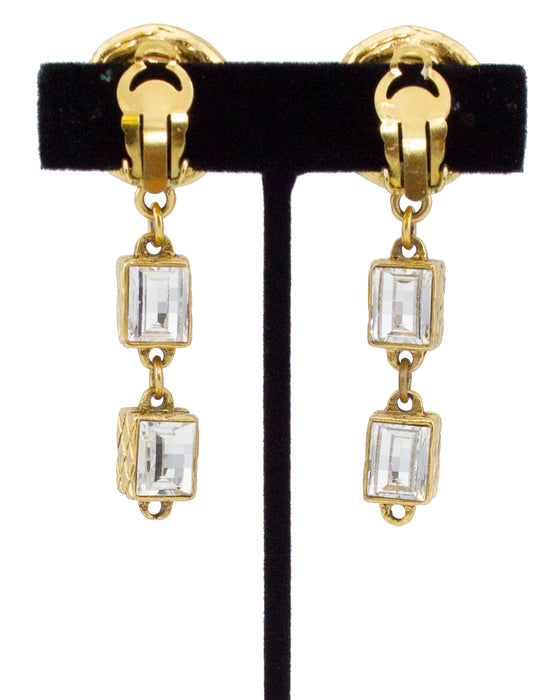 Collection 23 Pearl and Rhinestone Drop Earrings