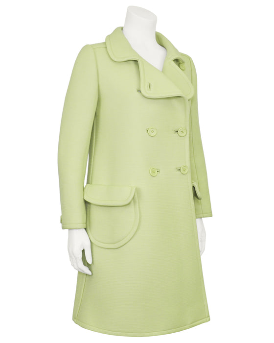 Lime Green Double Breasted Coat