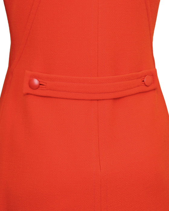 Orange Wool Shift Dress