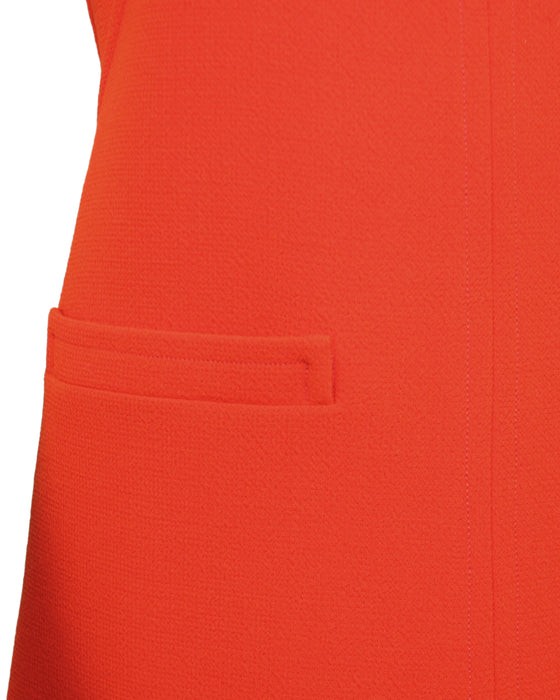 Orange Wool Shift Dress