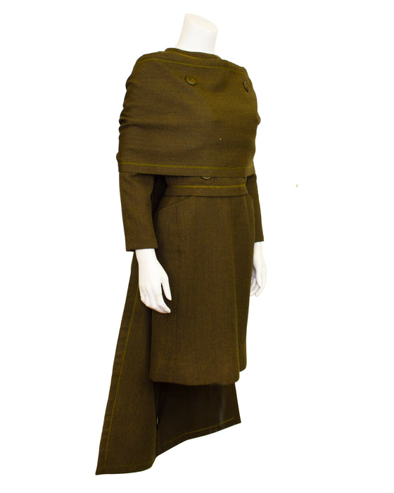 Green Haute Couture Ensemble by Marc Bohan for Daimaru Japan 1960's