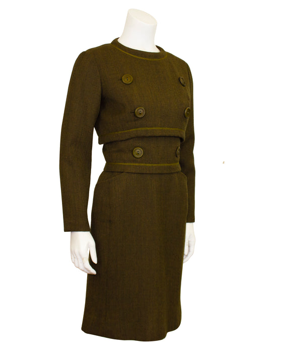 Green Haute Couture Ensemble by Marc Bohan for Daimaru Japan 1960's