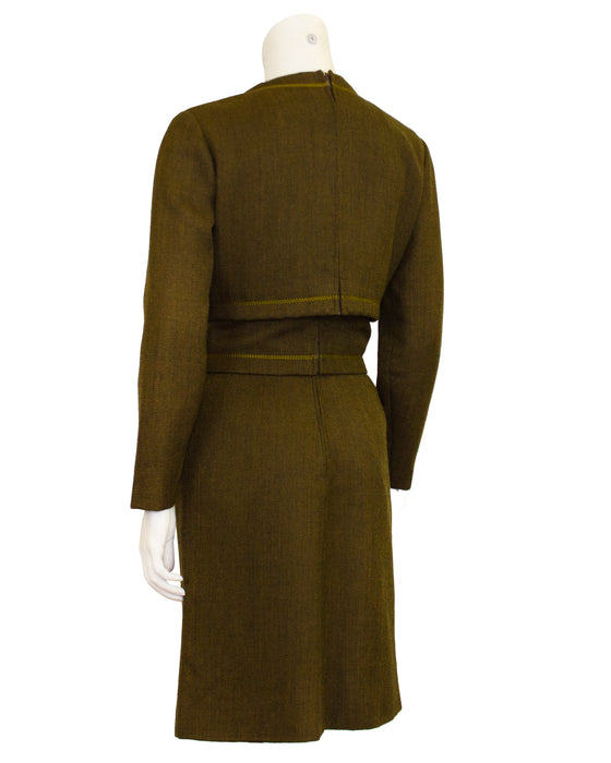 Green Haute Couture Ensemble by Marc Bohan for Daimaru Japan 1960's