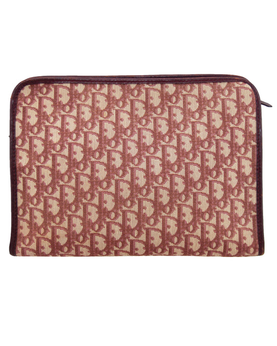 Red Monogram Canvas Cosmetic Bag/Clutch – Vintage Couture