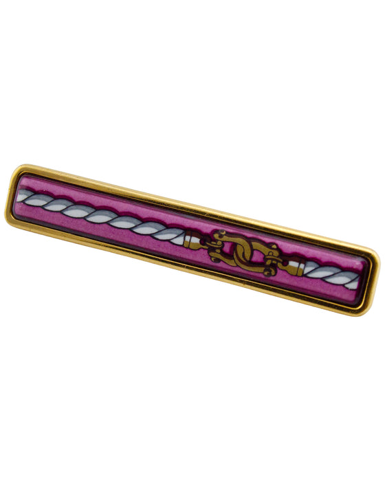 Enamel And Gold Plate Bar Pin