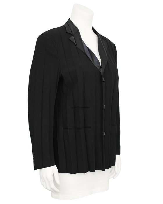 Black Pleated Blazer