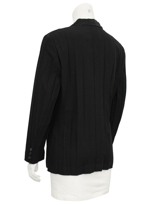 Black Pleated Blazer