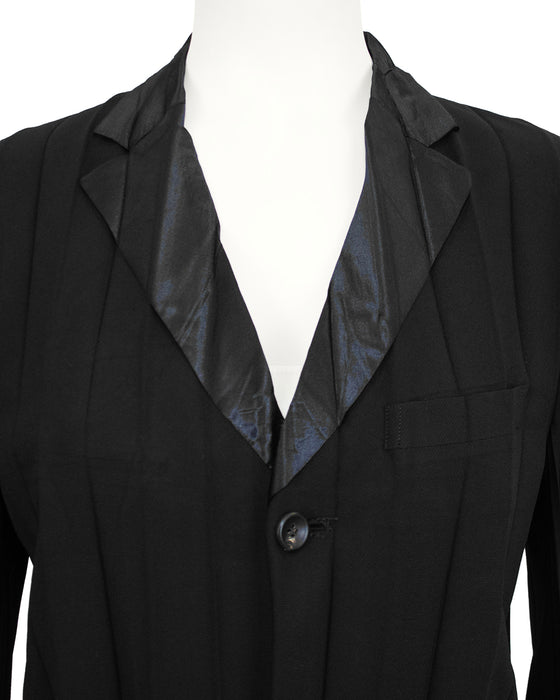 Black Pleated Blazer