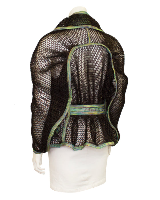 Black and Green "Fish Net" Jacket