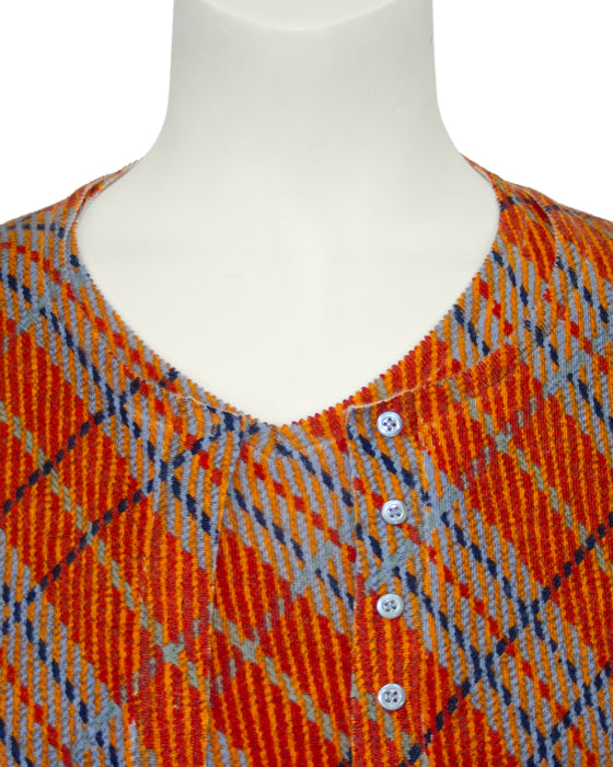 Orange and Blue Argyle Sweater Set