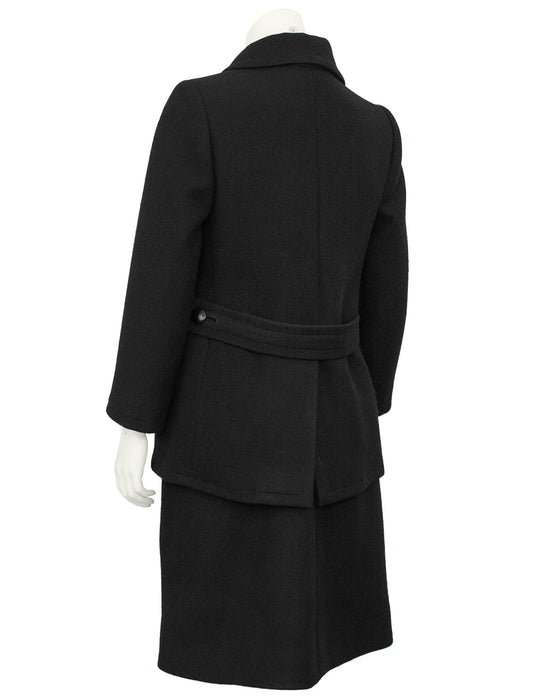 Black Wool Dress and Pea Coat