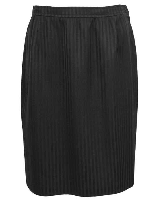 Black Pinstripe Double Breasted Skirt Suit