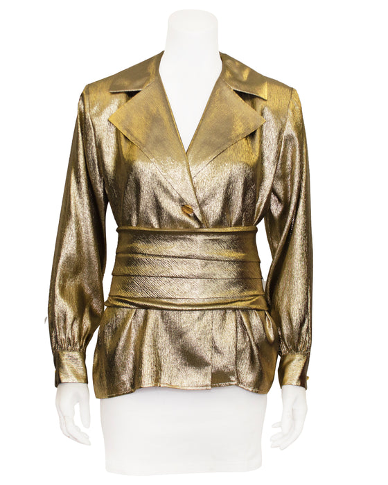 Gold Lame Shirt & Cummerbund