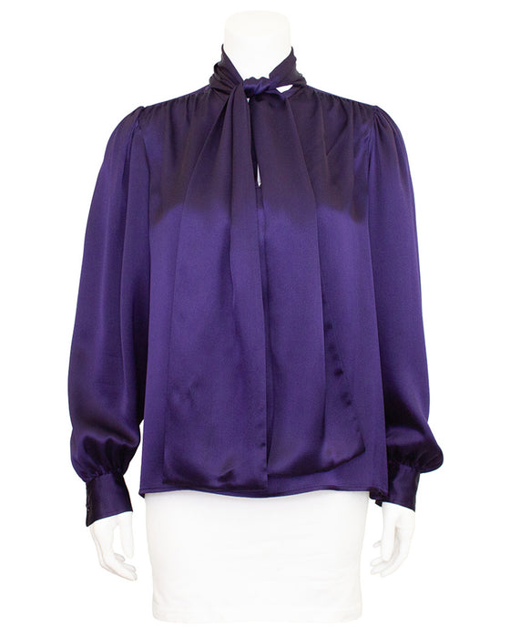 Purple Silk Blouse