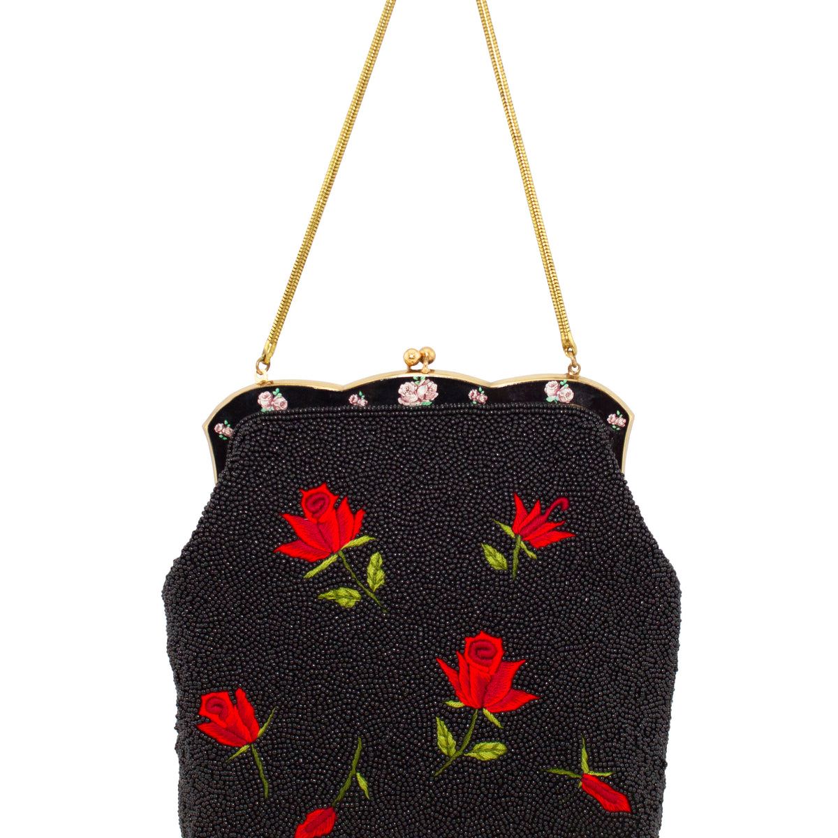 Vintage Black Beaded Evening shops Shoulder Bag