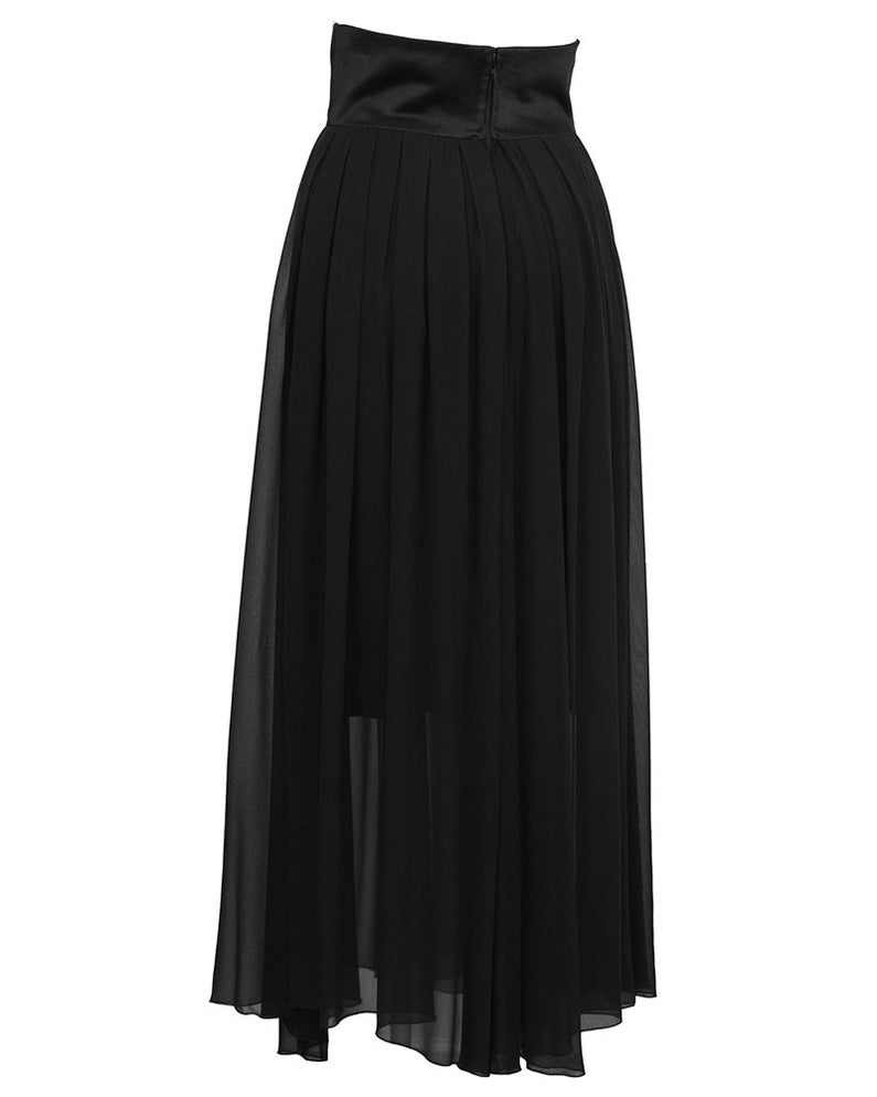 Black Chiffon Skirt – Vintage Couture