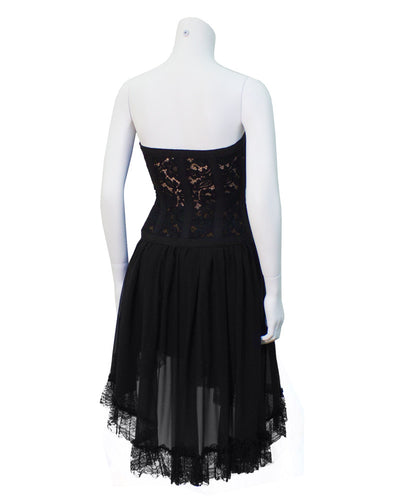 Black lace corset & chiffon skirt – Vintage Couture