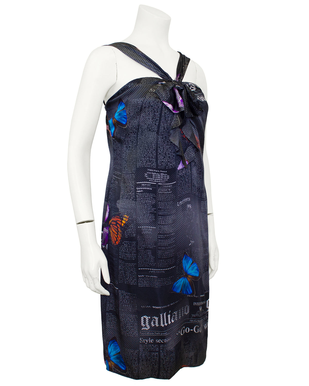Butterfly Print Dress + Louis Vuitton St. Jacques Bag