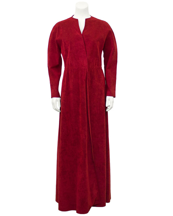Red Ultra Suede Gown – Vintage Couture