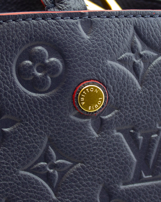 Louis Vuitton Marine Rouge Monogram Empreinte Leather Montaigne BB Bag Louis  Vuitton