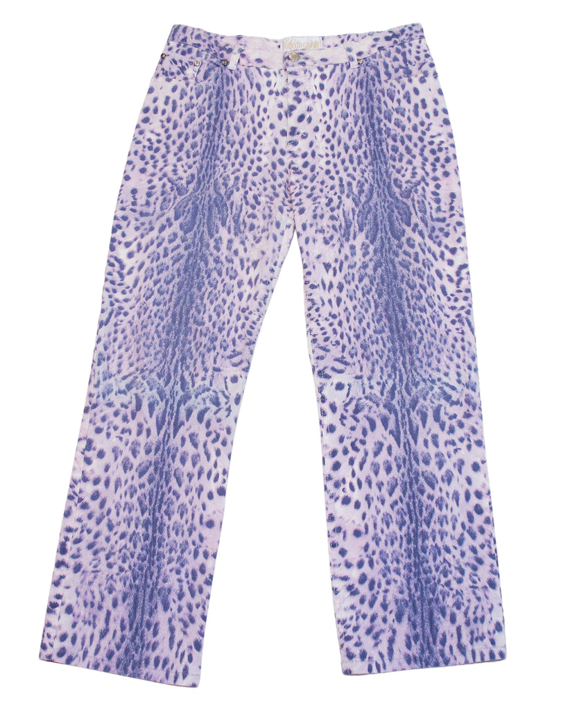 90s Dolce and Gabbana Leopard Animal Print Trousers Pants 