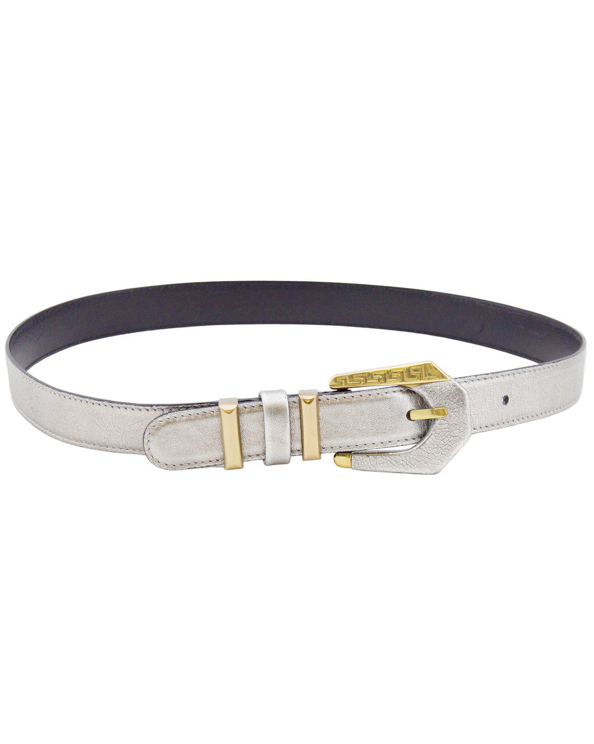 Versace silver outlet belt