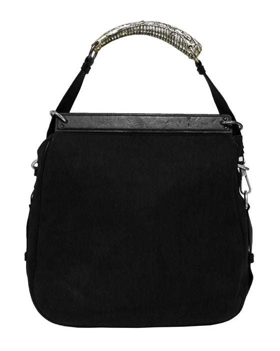 Mila Schon Black Leather Crossbody Bag 